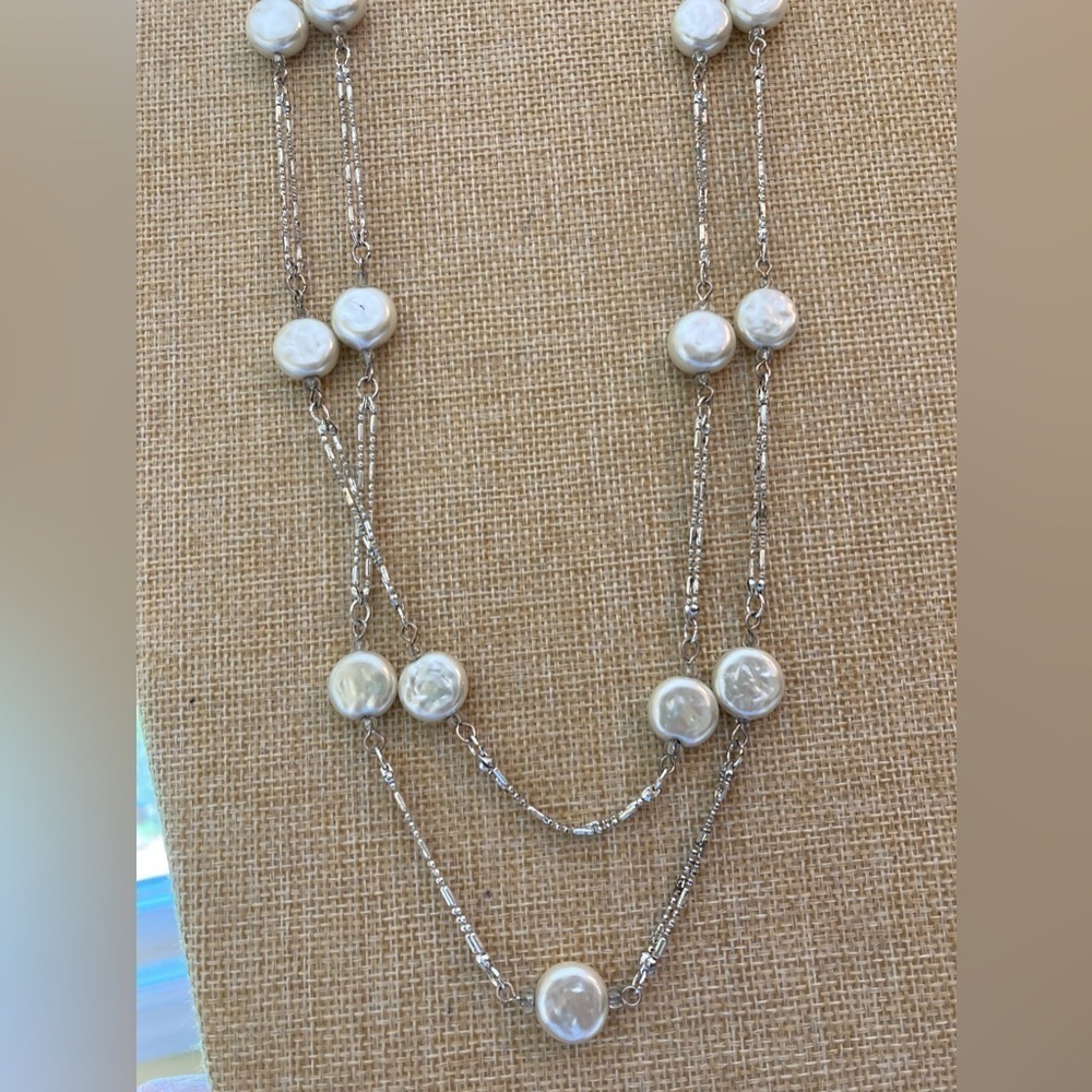 Premier Designs‎ Long Faux Pearls Necklace